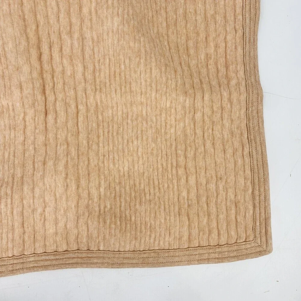 2 - West Elm Salmon Pinkish Nude Textured 100 % Cotton Euro Pillow Shams 26x26